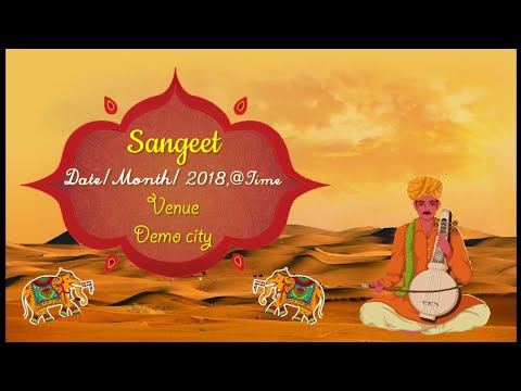 Animated Rajasthani Wedding Invitation Video | Vibrant Marwari Theme | VG-702