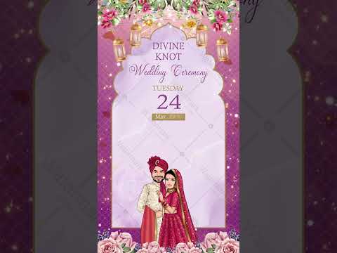 Animated Caricature Wedding Invitation Video