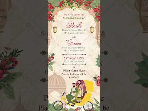 Mehndi And Haldi Invitation Video