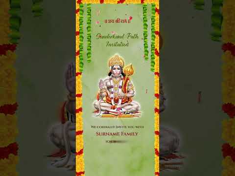 Sunderkand Invitation Video For Whatsapp 