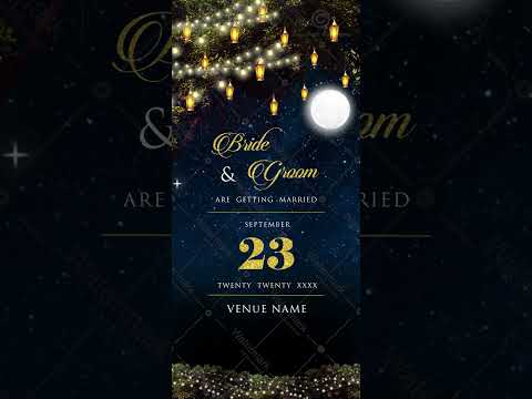 Moon Theme Wedding Invitation Video 