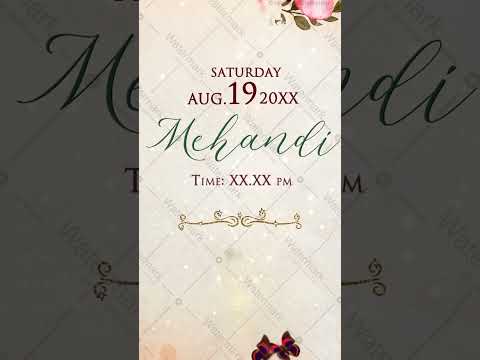 Floral Caricature Wedding Invitation Video |VG-2082