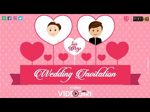 Custom 2d Animation Love Story Video | Animated Save the Date Video