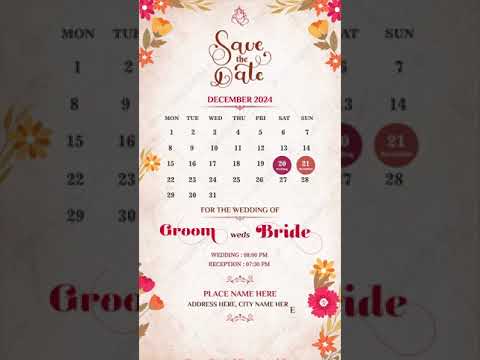 Rose Calendar Save The Date Video | VG-253