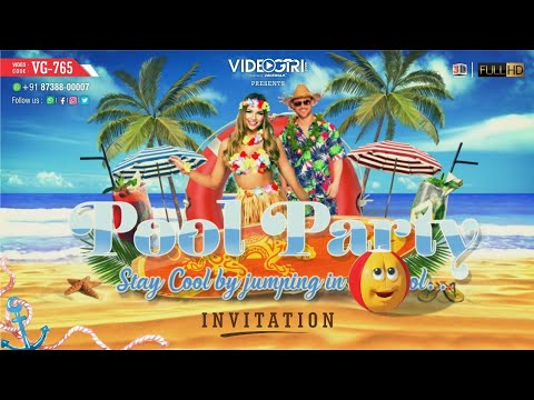 Pool Party Invitation For Wedding