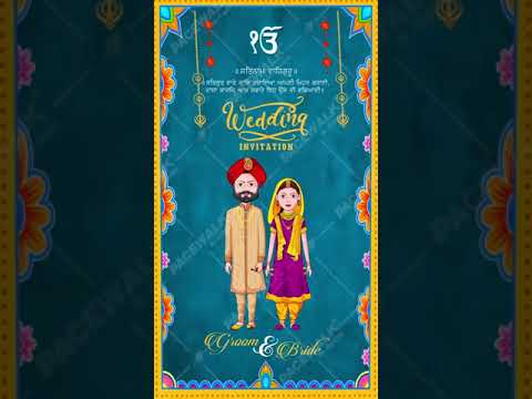 Punjabi Wedding Invitation Video | VG-1090-V