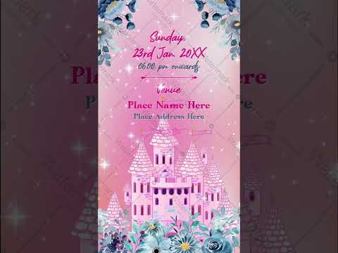 Princess Birthday Invitation Video 