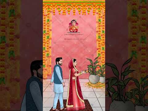 Caricature Housewarming Ceremony Invitation Video