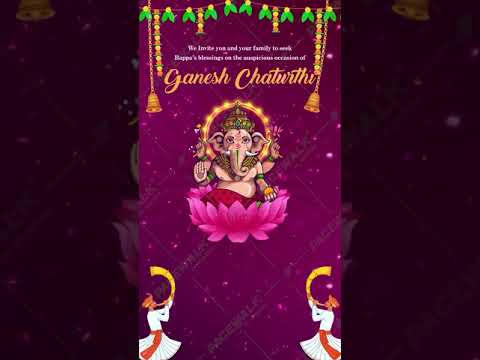 Custom Ganpati Pooja Invitation Video | GC-13-V