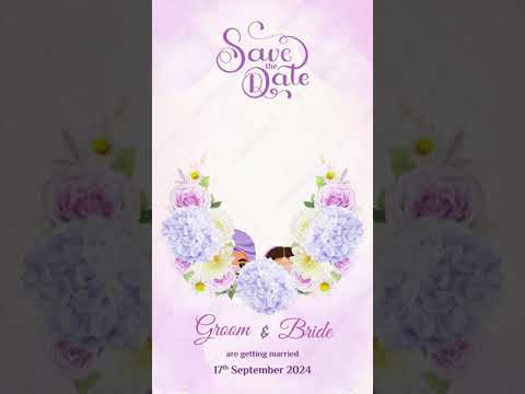 Purple Themed Save the Date Video | VG-254