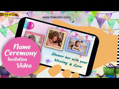 Baby Name Ceremony Invitation Video 