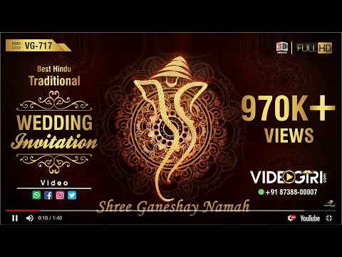 Best Traditional Hindu Wedding Invitation Video Updated Version Groom Side