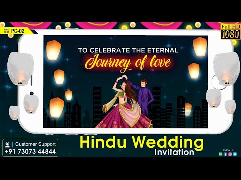 Animated Hindu Wedding Invitation Video