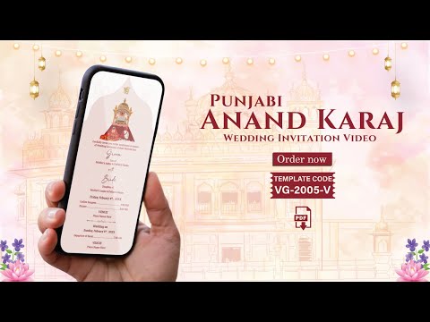 Punjabi Anand Karaj Wedding Invitation Video