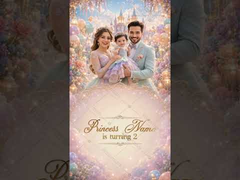 Princess Birthday Invitation Video | Fairytale Digital E-Invite | VG-2826-V