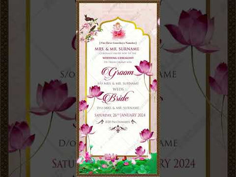 Lotus Theme Wedding Invitation Video 