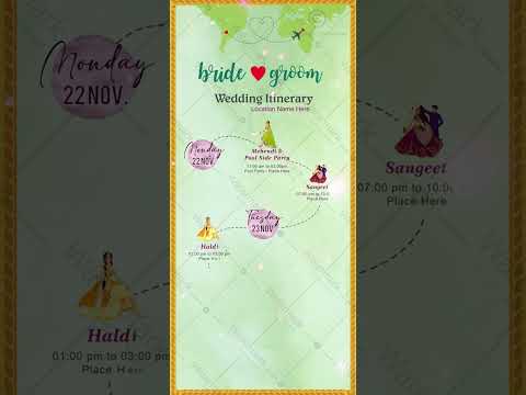 Itinerary Wedding Invitation Video