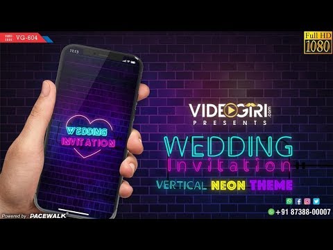 Vertical Wedding Invitation Video 