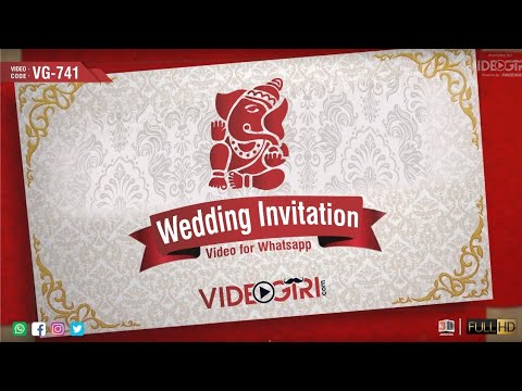 Wedding ecard Video Invitation for Whatsapp 