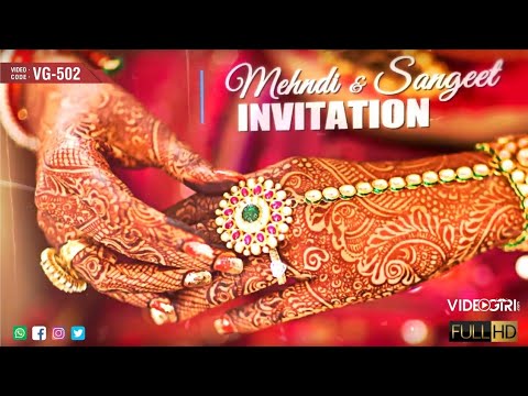 Ladies Sangeet Mehndi Ceremony Invitation Video | VG-502