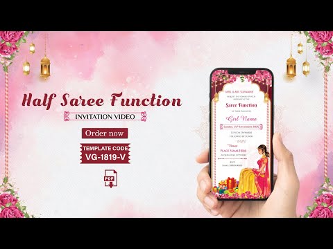 Online Half Saree Invitation Video 