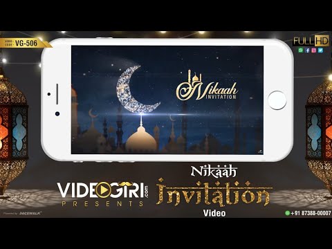 NIkah Invitation Video Without Picture | VG-506