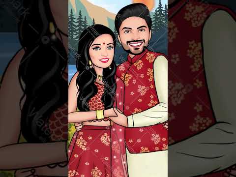 Caricature Wedding Countdown Invitation Video