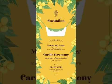 Cradle Ceremony Invitation Video Maker