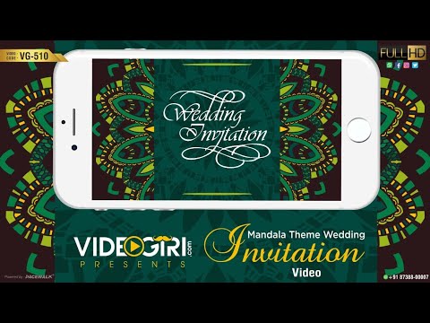 Wedding Invitation Video Mandala Theme