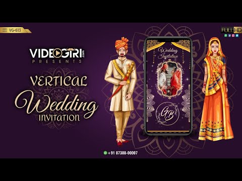 Vertical Rajasthani Wedding Invitation Videos