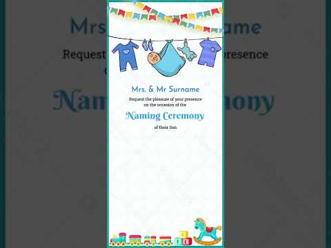 Kids Naming Ceremony Video Invitation | VG-2119-V