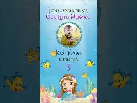 Little Mermaid Birthday Invitation Video | VG-2634