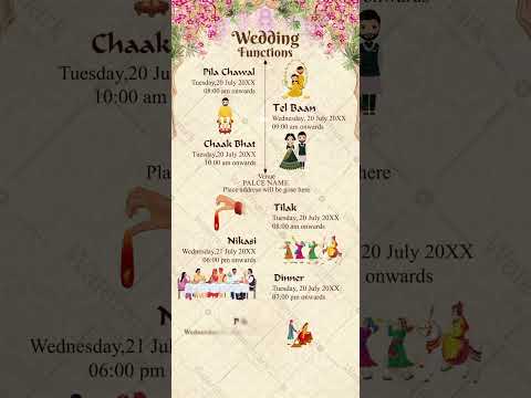 Wedding Itinerary Video