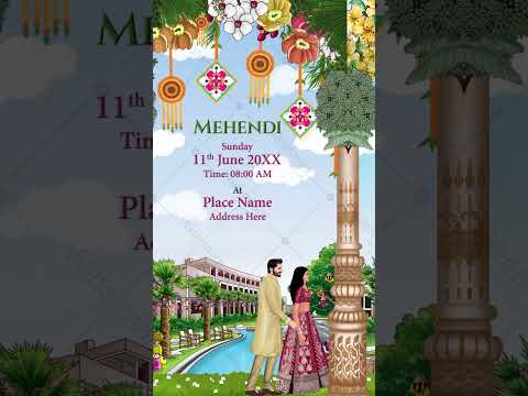 Online Caricature Wedding Invite Video | VG-2077