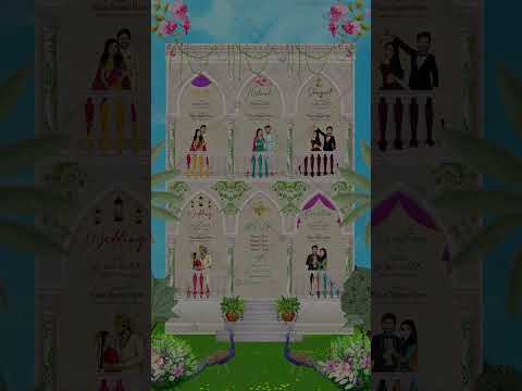 Online Caricature Wedding Video Invite | VG-2052