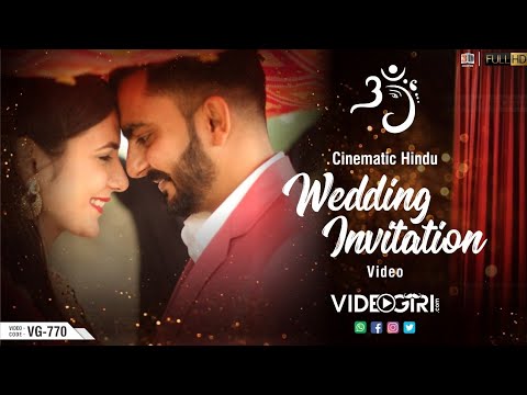 Cinematic Hindu Wedding Invitation Video | Save The Date Video | VG-770