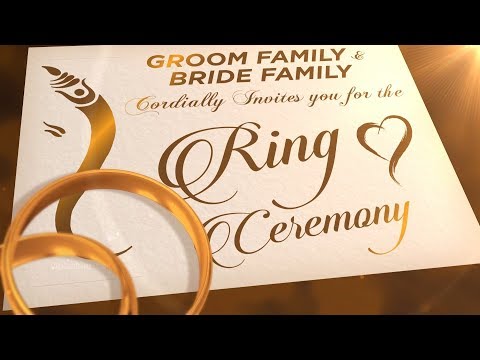 Ring Ceremony Invitation Video | Engagement Invitation Video | VG-739