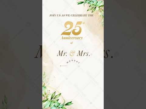 Online Wedding Anniversary Invitation Video