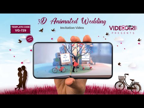 3D Animated wedding invitation videos 