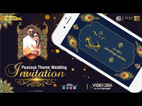 Peacock Theme Wedding Invitation Video 