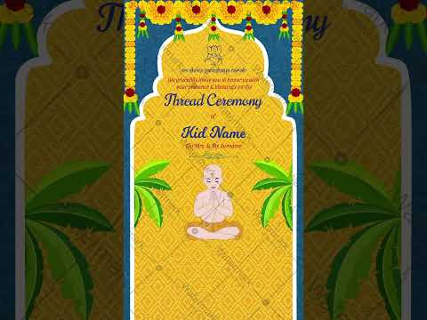 Thread Ceremony Video Invitations