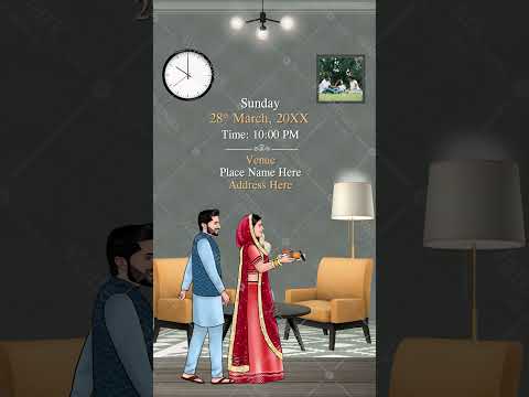 Caricature House Warming Invitation Video | Griha Pravesh Puja Invitation Video | VG-2586