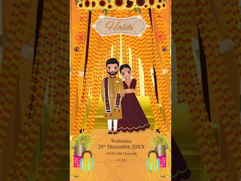 Animated Cartoon Wedding Invitation Video 