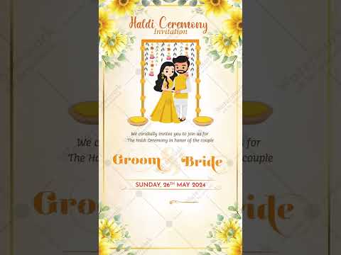Floral Haldi Invitation Video 
