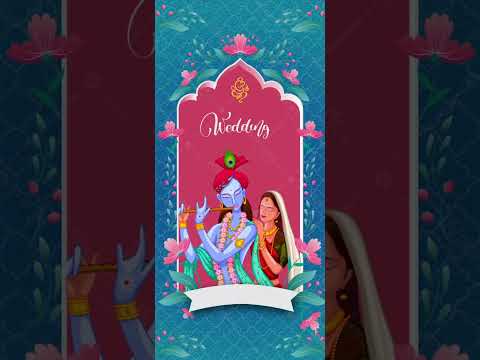 Radha Krishna Wedding Invitation Video