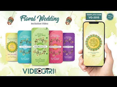 Floral Wedding Invitation Video Template