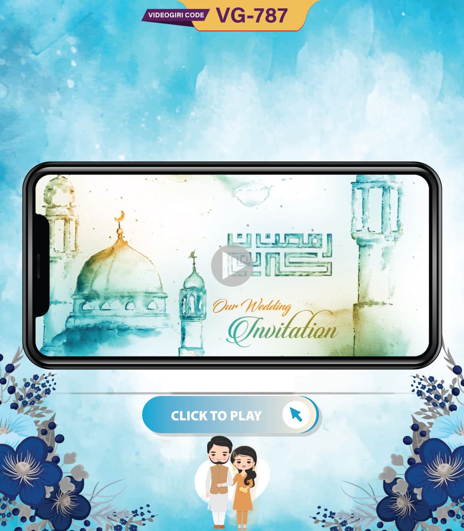 Best Nikaah Muslim Wedding Invitation Video for WhatsApp