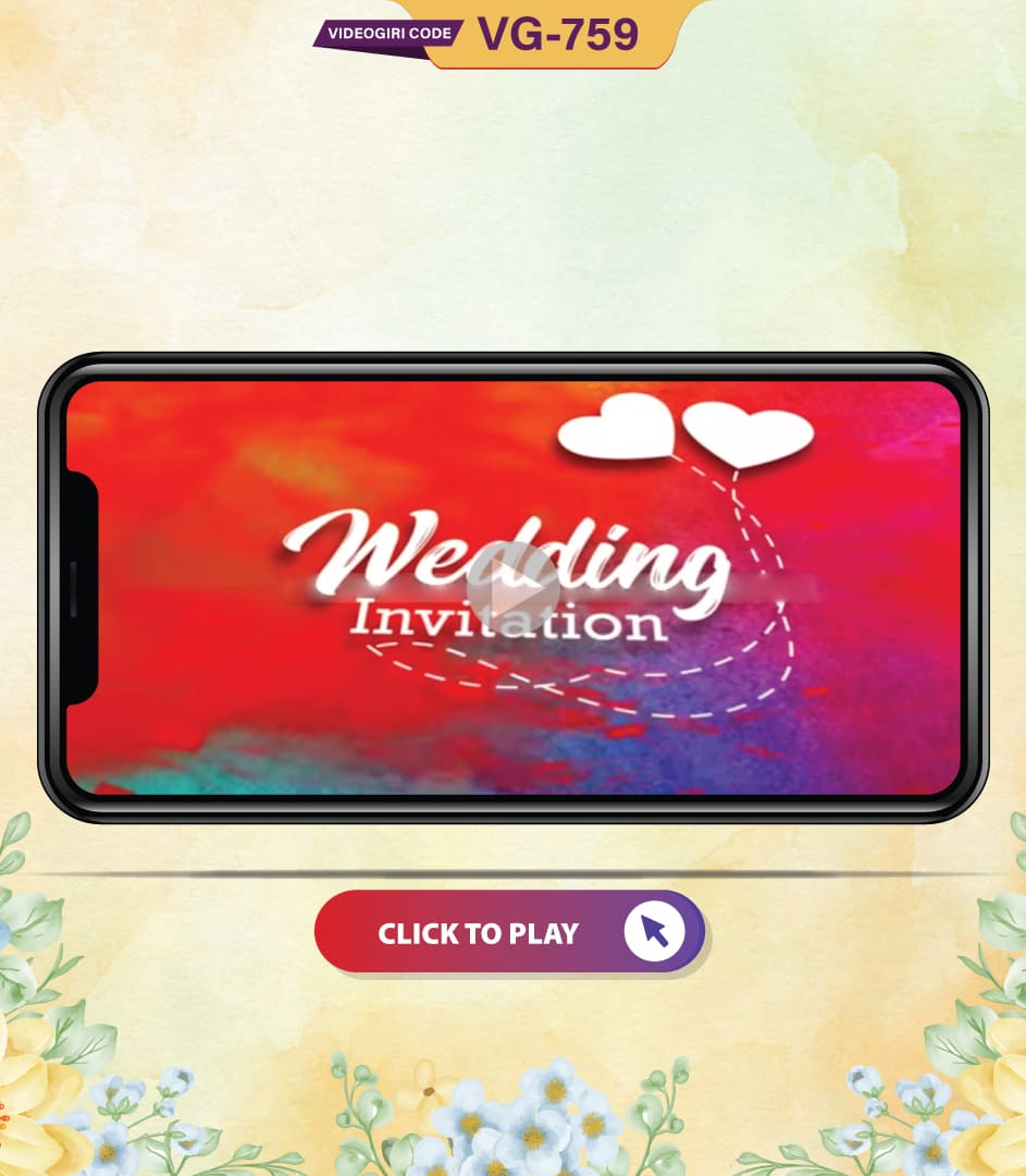 Beautiful And Colourful Wedding Invitation Video