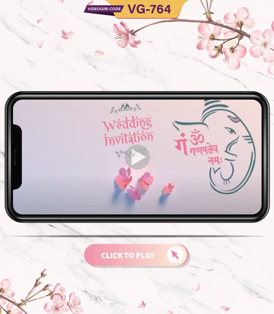 Modern 3d Animated Wedding Invitation Video | VG-764
