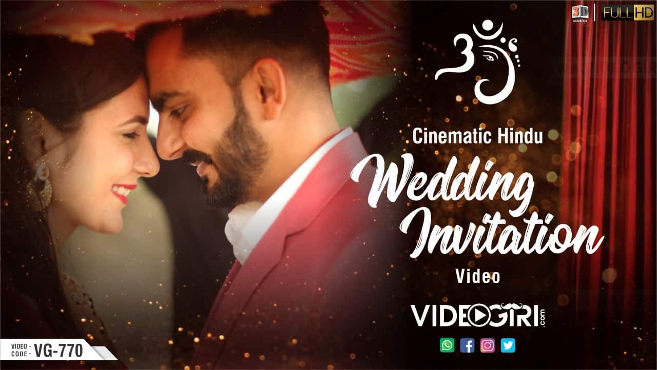 Cinematic Hindu Wedding Invitation Video